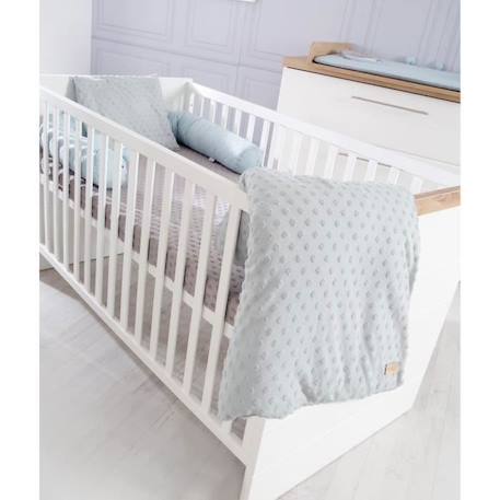 ROBA Lit Bébé Évolutif Nele Convertible - 70x140 cm - Réglable en Hauteur - 3 Barreaux Amovibles - Blanc / Effet Bois BLANC 2 - vertbaudet enfant 