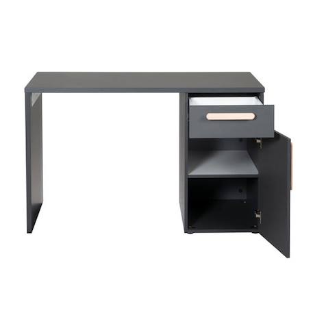 Bureau pour Enfants et Jeunes - ROBA - Jara - Avec 1 Porte et 1 Tiroir à Fermeture Douce - Anthracite NOIR 5 - vertbaudet enfant 