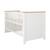 ROBA Lit Bébé Évolutif 70x140 cm Ava - Convertible en Lit Junior - Réglable en Hauteur - 3 Barreaux Amovibles - Blanc / Effet Bois BLANC 1 - vertbaudet enfant 