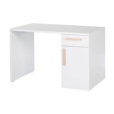 Bureau pour Enfants et Jeunes - ROBA - Clara - Avec 1 Porte et 1 Tiroir à Fermeture Douce - Blanc BLANC 1 - vertbaudet enfant 