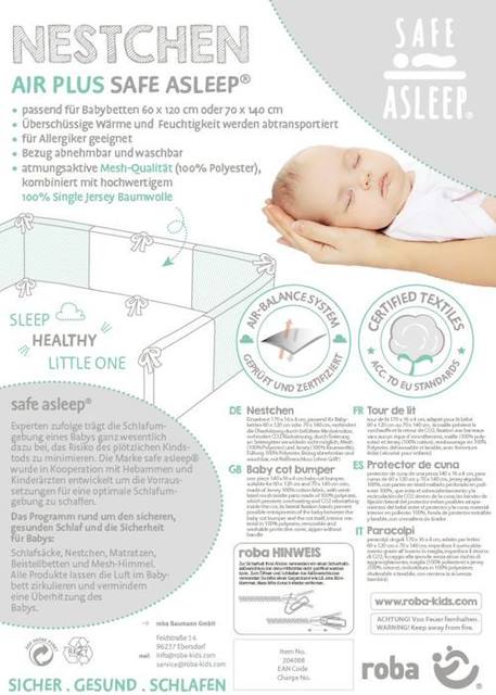 ROBA Tour de Lit Respirant 'safe asleep®' Air PLUS 'Sternenzauber' - 170x16 cm BLANC 5 - vertbaudet enfant 