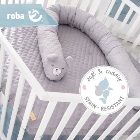 ROBA Parc Bébé hexagonal 'roba Style' + tapis de parc + tour de lit gris BLANC 3 - vertbaudet enfant 