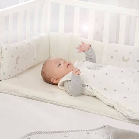 ROBA Tour de Lit Respirant 'safe asleep®' Air PLUS 'Sternenzauber' - 170x16 cm BLANC 2 - vertbaudet enfant 