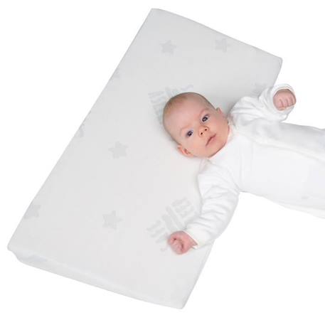 ROBA Oreiller Bébé Incliné 'safe asleep®' - 60 x 35 - avec Housse jacquard BLANC 2 - vertbaudet enfant 