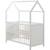 ROBA Lit Bébé Cabane  60x120 cm - Convertible en Lit Cododo - Réglable en Hauteur - Bois Laqué Blanc BLANC 1 - vertbaudet enfant 