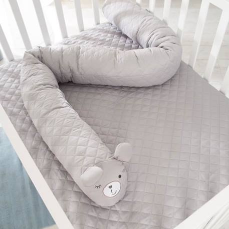 ROBA Parc Bébé carré 'roba Style' + tapis de parc + tour de lit gris BLANC 3 - vertbaudet enfant 