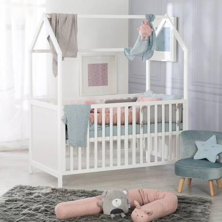 Tour de Lit Bébé ROBA Lil Planet Certifié GOTS - 170x16 cm - Gris GRIS 6 - vertbaudet enfant 