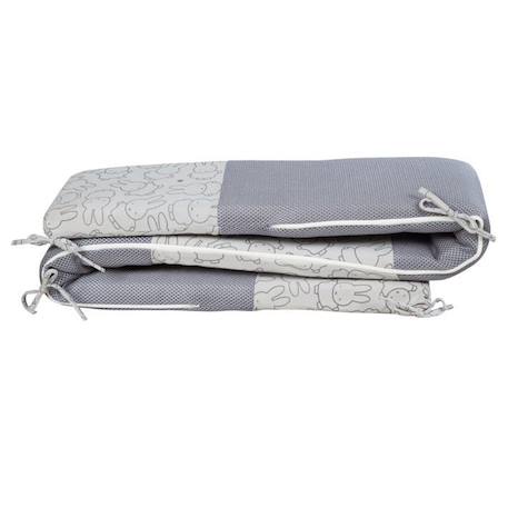 ROBA Tour de Lit Respirant 'safe asleep®' Air PLUS 'miffy®' - 170x16 cm GRIS 5 - vertbaudet enfant 