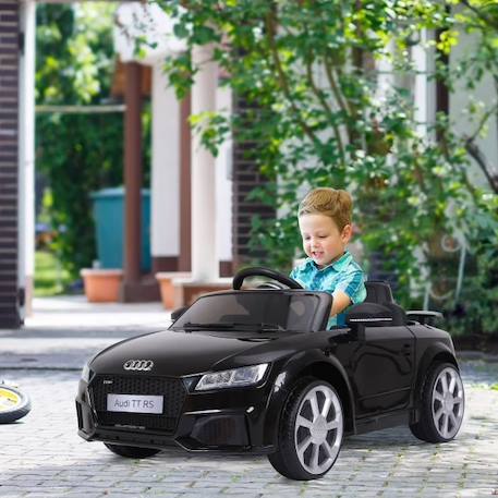 Véhicule électrique enfant Audi TT RS 12 V 35 W V. max. 5 Km/h télécommande effets sonores + lumineux noir 123x71x49cm Noir NOIR 2 - vertbaudet enfant 
