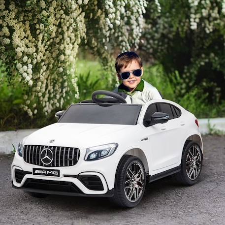 Voiture électrique enfant Mercedes GLC AMG - HOMCOM - 4 roues - Effets sonores et lumineux BLANC 2 - vertbaudet enfant 