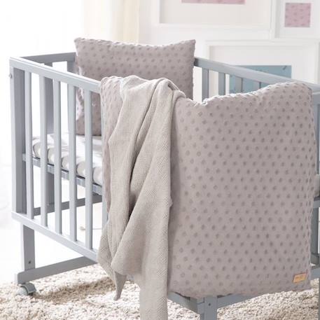 ROBA Coffret Bébé Bio 'Lil Planet' - Linge de Lit + Drap Housse + Couverture - Gris argenté GRIS 5 - vertbaudet enfant 