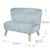 ROBA Canapé et Fauteuil Enfant Lil Sofa  + Coussin Décoratif Nuage - Ensemble en Velours - Bleu clair BLEU 4 - vertbaudet enfant 