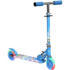 Jouet-Jeux de plein air-Tricycles, draisiennes et trottinettes-Trottinette pliable pour enfant - HOMCOM - Roues lumineuses LED - Bleu