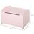 HOMCOM Coffres à jouets pour enfants Boîte à jouets malle de rangement dim. 60L x 40l x 48H cm vérin pneumatique MDF rose ROSE 3 - vertbaudet enfant 