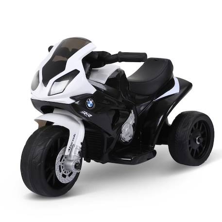 Moto électrique BMW S1000 RR pour enfants 3 roues 6V 2,5 Km/h avec effets lumineux et sonores - Noir BLANC 1 - vertbaudet enfant 