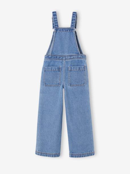 Salopette en jean large poches contrastées fille bleu moyen 5 - vertbaudet enfant 