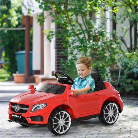 Voiture électrique pour enfants - HOMCOM - Mercedes GLA AMG - Rouge - 6V - Effets sonores et lumineux ROUGE 2 - vertbaudet enfant 