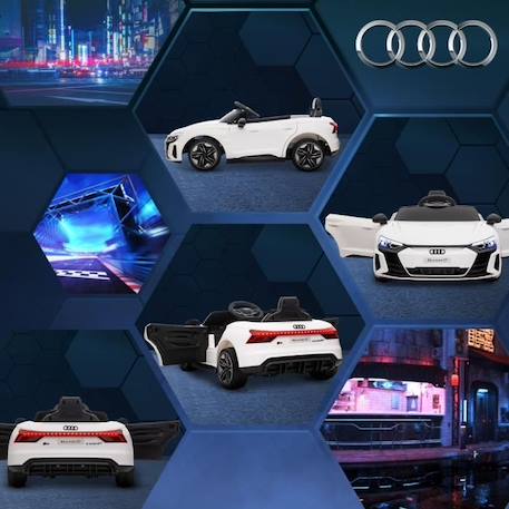 Voiture électrique enfant Audi RS e-tron GT - HOMCOM - Blanc - Effets sonores et lumineux - Télécommande incluse BLANC 4 - vertbaudet enfant 