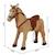 Cheval en peluche HOMCOM avec effets sonores hennissement et galop, selle et bride, 85 cm, beige BLANC 3 - vertbaudet enfant 