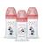 Lot de 3 Biberons DODIE Anti-Colique Initiation+ - Minnie - 270ml - 0-6 Mois - Tétine Ronde - Débit 2 ROSE 1 - vertbaudet enfant 