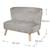 ROBA Canapé et Fauteuil Enfant Lil Sofa  + Coussin Décoratif Nuage - Ensemble en Velours - Gris argenté GRIS 3 - vertbaudet enfant 