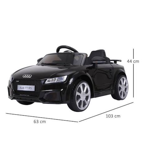 Véhicule électrique enfant Audi TT RS 12 V 35 W V. max. 5 Km/h télécommande effets sonores + lumineux noir 123x71x49cm Noir NOIR 3 - vertbaudet enfant 