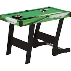 Jouet-SPORTNOW Table de billard pliable américain compact avec accessoires 2 queues, 16 billes, traingle, craie, tapis vert