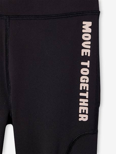 Legging sport en matière technique fille poche zippée au dos noir 3 - vertbaudet enfant 