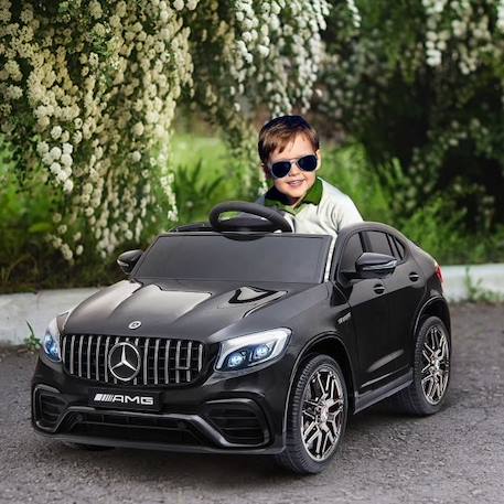 Voiture véhicule électrique enfant 12 V 35 W V. 3-5 Km/h télécommande effets sonores + lumineux Mercedes GLC AMG noir NOIR 2 - vertbaudet enfant 