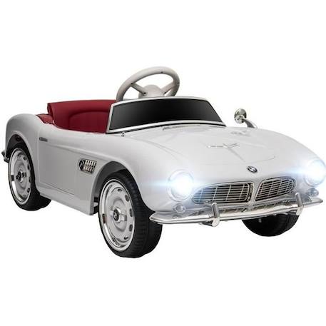 Voiture électrique enfant rétro BMW 507 - V. max. 5 Km/h effets sonores, lumineux, télécommande - blanc BLANC 1 - vertbaudet enfant 