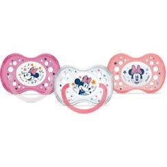 Puériculture-DODIE SUCETTES Lot de 3 Sucettes Anatomiques  Minnie - Jour Et Nuit +18 Mois