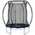 HOMCOM Trampoline pour enfants Ø 183 cm avec filet de sécurité et revêtement antirouille galvanisé usage extérieur bleu et noir BLEU 1 - vertbaudet enfant 