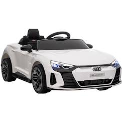 Jouet-Jeux de plein air-Véhicules enfant-Voiture électrique enfant Audi RS e-tron GT - HOMCOM - Blanc - Effets sonores et lumineux - Télécommande incluse