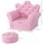 Ensemble fauteuil et pouf enfant design couronne de princesse - HOMCOM - Rose - 3 ans et plus ROSE 3 - vertbaudet enfant 