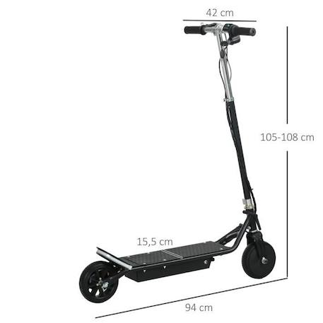 Trottinette électrique 150 W pliable réglable enfant 4-14 ans 14 Km/h max. autonomie 8 Km max. noir NOIR 3 - vertbaudet enfant 