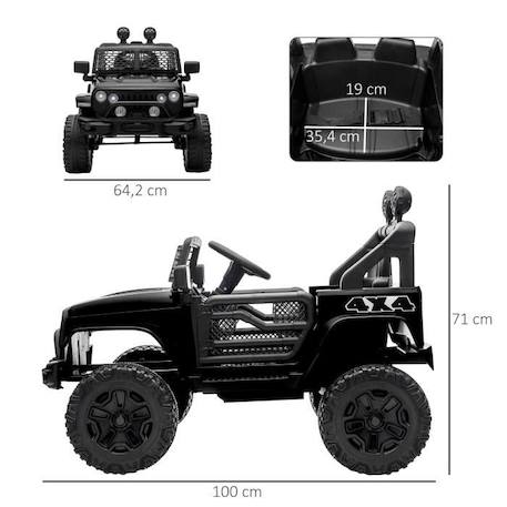 Voiture électrique enfant 4x4 HOMCOM - Noir - 100x64x71cm - Effets lumineux et sonores NOIR 3 - vertbaudet enfant 