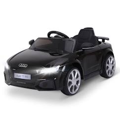 Jouet-Jeux de plein air-Véhicule électrique enfant Audi TT RS 12 V 35 W V. max. 5 Km/h télécommande effets sonores + lumineux noir 123x71x49cm Noir