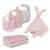 ROBA Coffret Bébé Lil Planet - 7 PCS - 3 Bavoirs + 1 Doudou + 3 Langes - Cadeau de Naissance - Rose / Gris ROSE 1 - vertbaudet enfant 