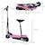 Trottinette électrique 120 W pliable pour enfants à partir de 7 ans hauteur de guidon et selle réglable 10 Km/h max. rose noir ROSE 2 - vertbaudet enfant 