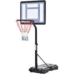 Jouet-Jeux de plein air-Jeux de jardin-Panier de Basket-Ball sur pied pour bord de piscine poteau panneau base de lestage sur roulettes hauteur arceau réglable 1,1-1,3 m