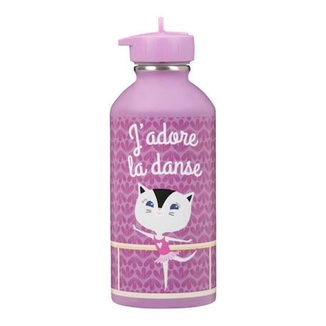 Gourde Inox Enfant - Draeger Paris - J'adore La Danse - Rose - 300 ml  - vertbaudet enfant