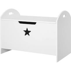 Coffre malle de rangement - HOMCOM - 62x40x46cm - Blanc - Enfant - MDF  - vertbaudet enfant