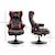 Fauteuil gaming fauteuil de bureau gamer fonction audio pivotant réglable accoudoirs relevables rouge noir 69x73x118cm Rouge ROUGE 3 - vertbaudet enfant 