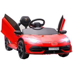 Jouet-Voiture électrique enfant licence Lamborghini Aventador roadster SVJ télécommande effets sonores lumineux rouge