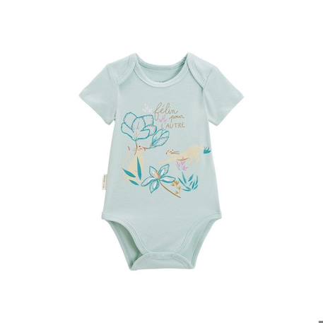 Lot de 2 bodies bébé manches courtes Patroika VERT 2 - vertbaudet enfant 