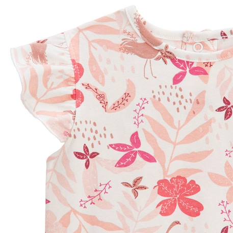 Ensemble bébé t-shirt et short en gaze de coton Lipsi ROSE 4 - vertbaudet enfant 