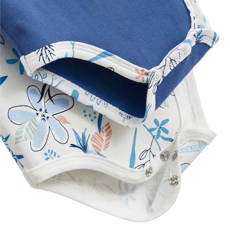 Lot de 2 bodies bébé manches courtes Océan d'amour BLEU 4 - vertbaudet enfant 