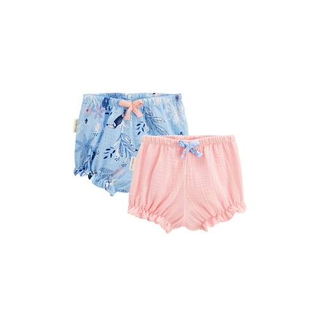 Lot de 2 bloomers bébé en gaze de coton Bella Chica BLEU 1 - vertbaudet enfant 