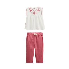 Ensemble bébé blouse et pantalon en gaze de coton Alba  - vertbaudet enfant