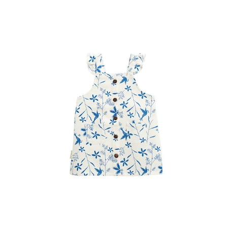 Robe bébé en jean écrue Océan d'amour BLANC 1 - vertbaudet enfant 